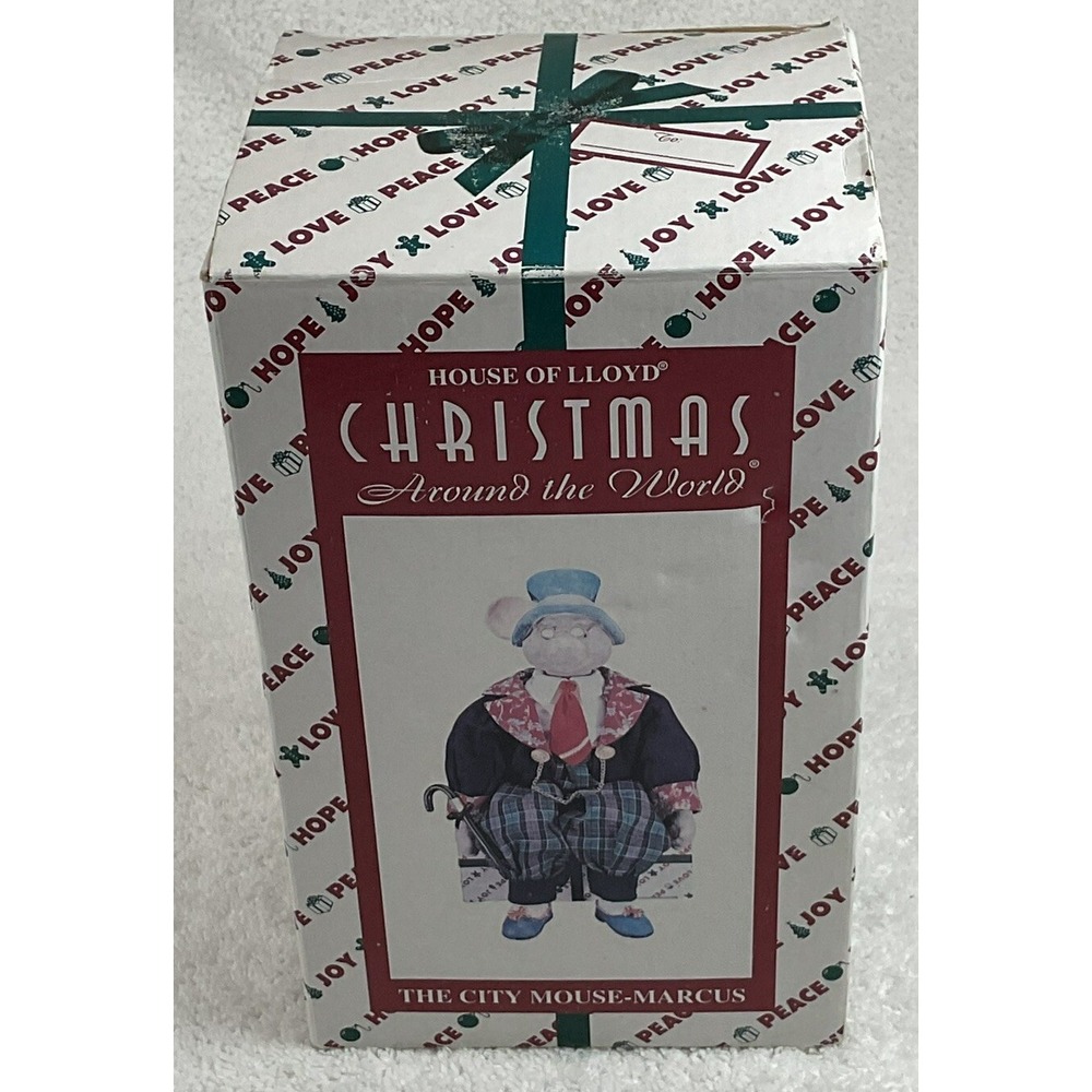 NOS Vintage House of Lloyd Christmas Around The World The City Mouse-Marcus 1998